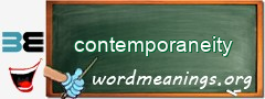 WordMeaning blackboard for contemporaneity